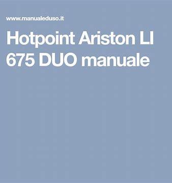 hotpoint ariston li 675 duo