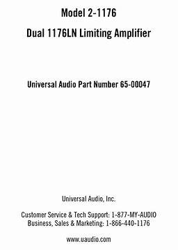 universal audio 2 1176