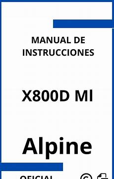 alpine x800d ml